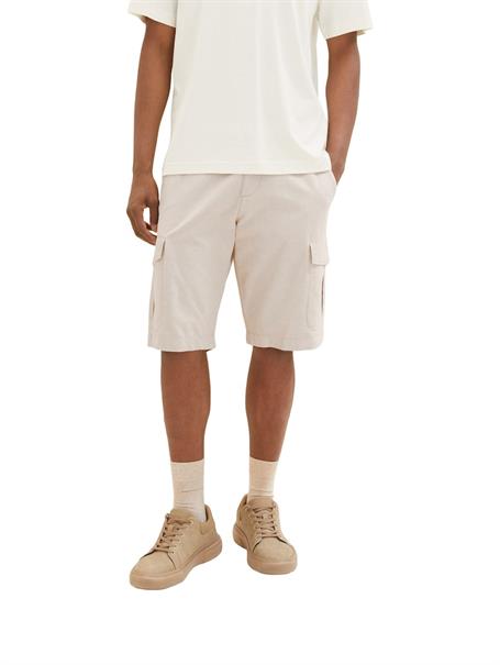 Cargoshorts mit Gürtel desert fawn white chambray