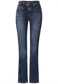 Casual Fit Bootcut Jeans dark blue washed