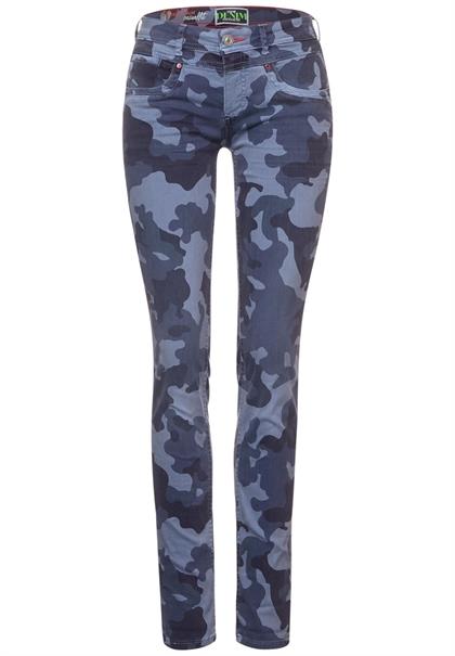 Casual Fit Camouflage Hose blue camouflage overdye