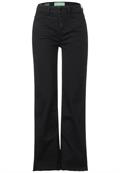 Casual Fit Culotte Jeans black soft washed