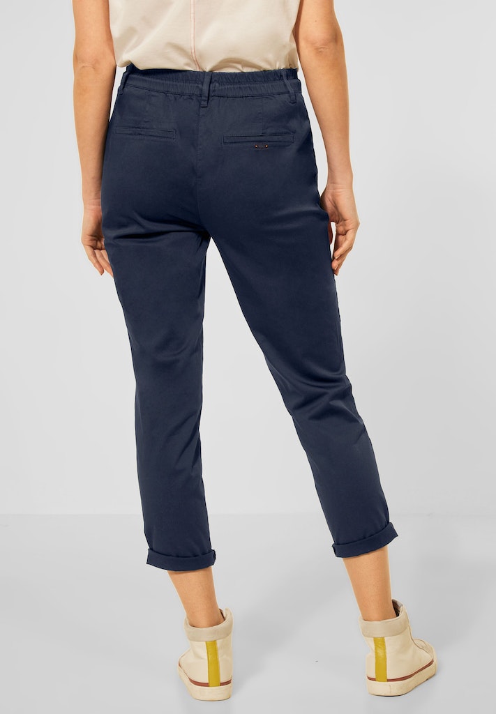 Cecil Damen Hose Casual Fit Hose deep blue bequem online kaufen bei