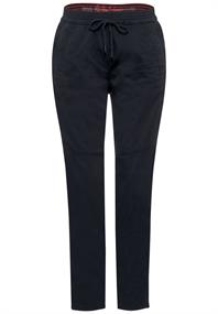 Casual Fit Hose in Unifarbe deep blue