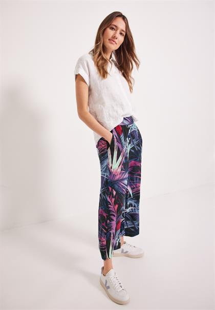 Casual Fit Hose mit Print carbon grey