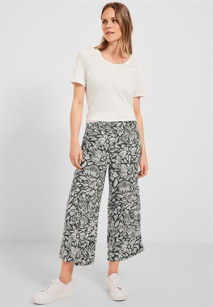 Casual Fit Hose mit Print easy khaki