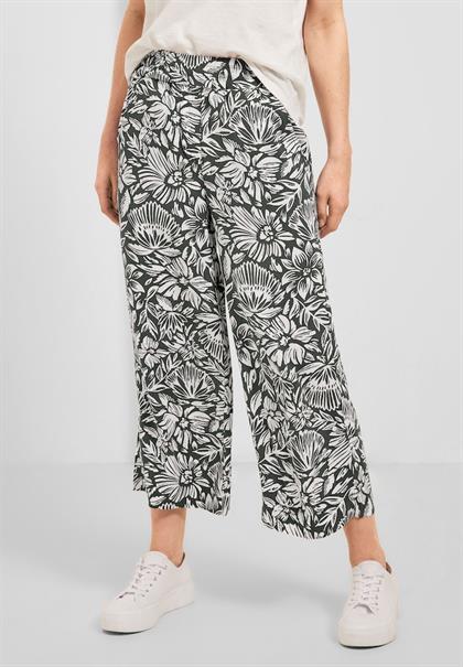 Casual Fit Hose mit Print easy khaki