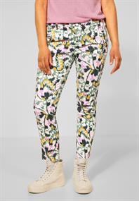Casual Fit Hose mit Print fern green