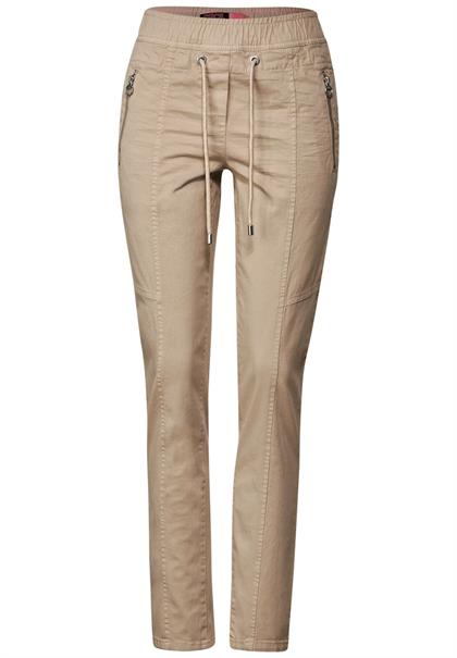 Casual Fit Hose mit Stretch authentic beige