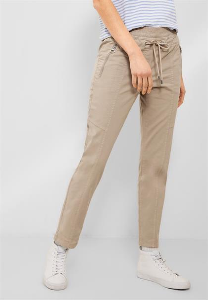 Casual Fit Hose mit Stretch authentic beige