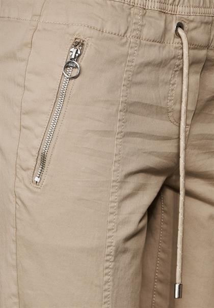 Casual Fit Hose mit Stretch authentic beige