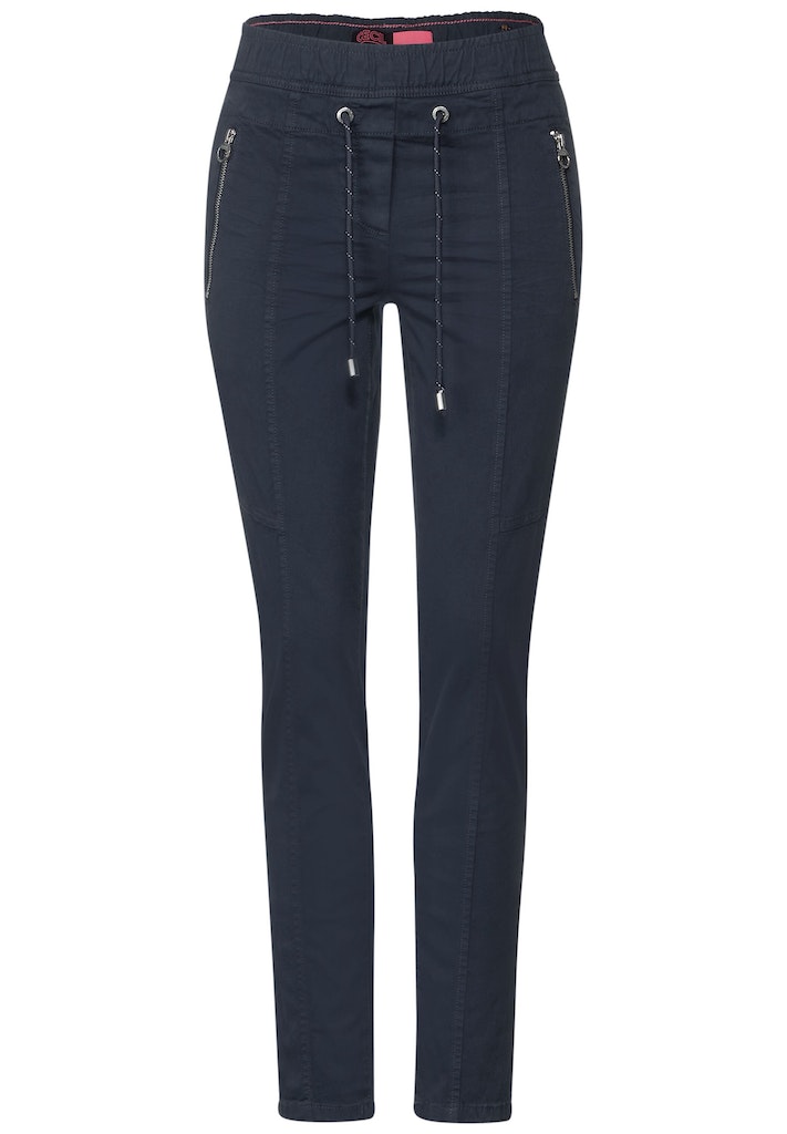 blue online mit bei deep Casual Cecil Fit Stretch Hose Damen bequem kaufen Hose