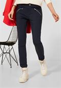 Casual Fit Hose mit Zipper dark vintage blue