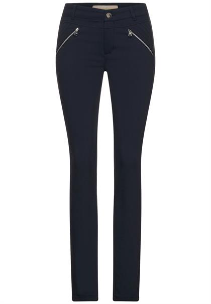 Casual Fit Hose mit Zipper dark vintage blue