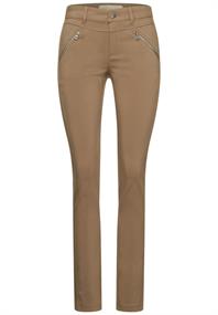 Casual Fit Hose mit Zipper nu sand