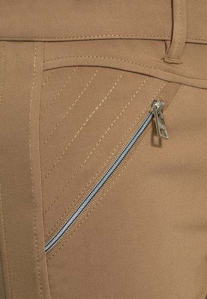 Casual Fit Hose mit Zipper nu sand
