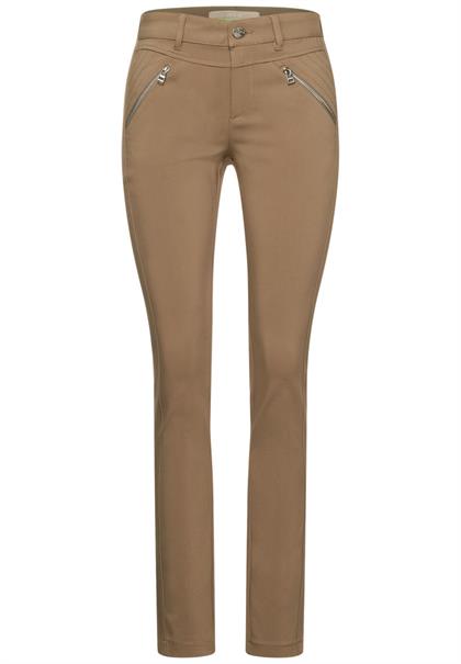 Casual Fit Hose mit Zipper nu sand