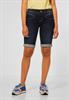 Casual Fit Jeans Bermuda dark blue dipped wash