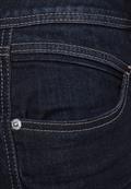 Casual Fit Jeans Bermuda dark blue dipped wash