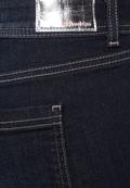 Casual Fit Jeans Bermuda dark blue dipped wash