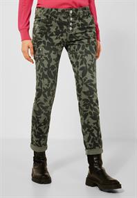Casual Fit Jeans mit Print bassy olive allover print