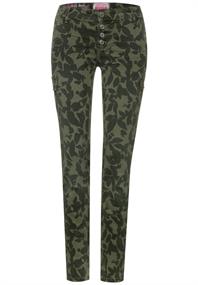 Casual Fit Jeans mit Print bassy olive allover print