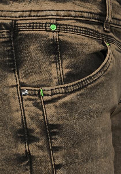 Casual Fit Jeans nu sand black denim overdye