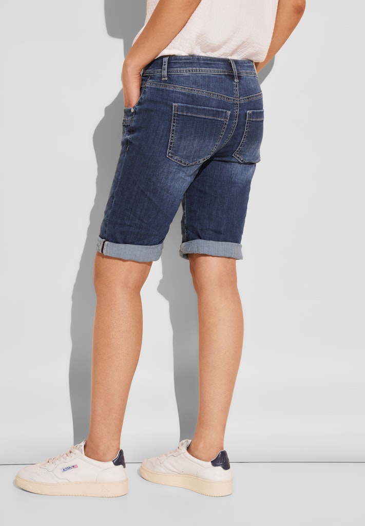 Street One Damen Shorts kurz Casual Fit Jeans Shorts blue washed soft bequem online kaufen bei Tara M