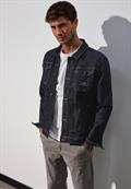 Casual Fit Jeansjacke dark blue rinsed wash