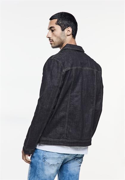 Casual Fit Jeansjacke dark blue rinsed wash