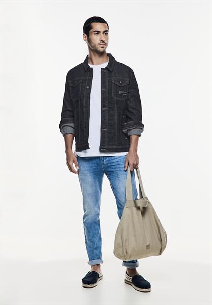 Casual Fit Jeansjacke dark blue rinsed wash