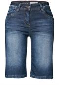 Casual Fit Jeansshorts mid blue used wash