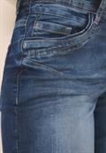 Casual Fit Jeansshorts mid blue used wash
