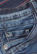 Casual Fit Jeansshorts mid blue used wash