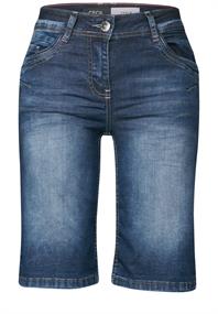 Casual Fit Jeansshorts mid blue used wash