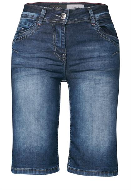 Casual Fit Jeansshorts mid blue used wash