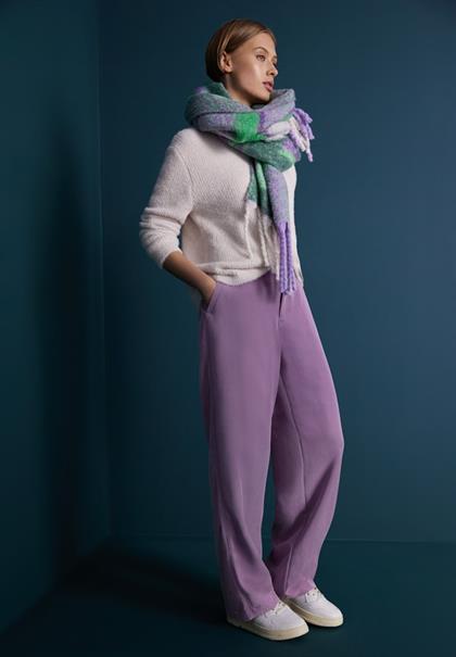 Casual Fit Lyocell Hose dark dull lilac