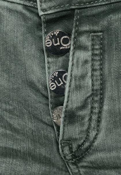 Casual Fit mit Slim Legs light bassy olive random wash