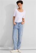 Casual Fit used Jeans light blue destroyed