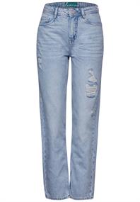 Casual Fit used Jeans light blue destroyed