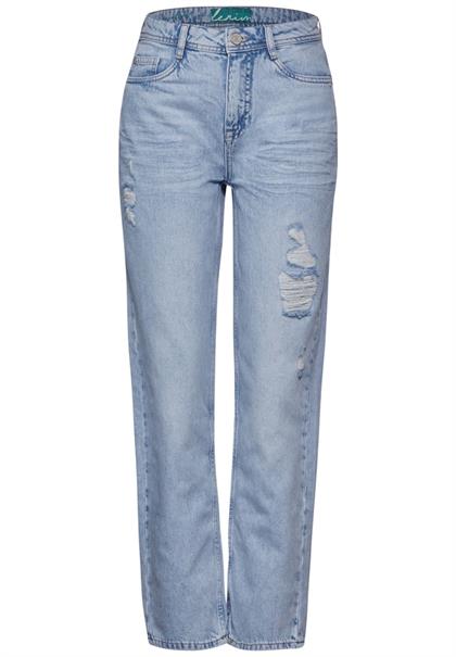 Casual Fit used Jeans light blue destroyed