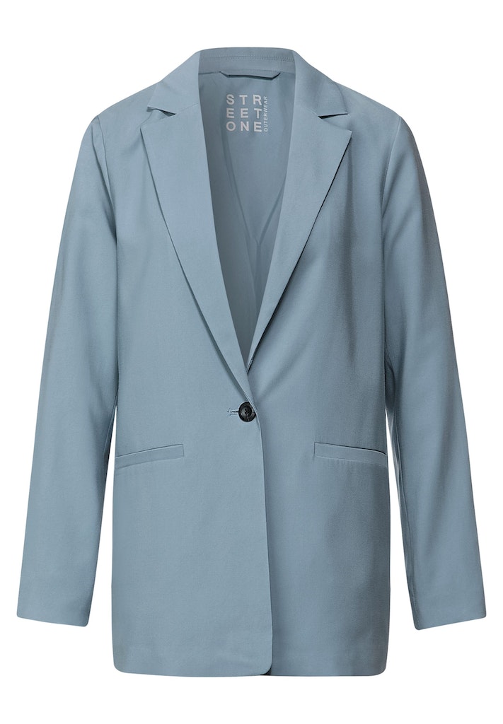 Street One milky Blazer online Longblazer Damen bequem bei kaufen Casual blue jade