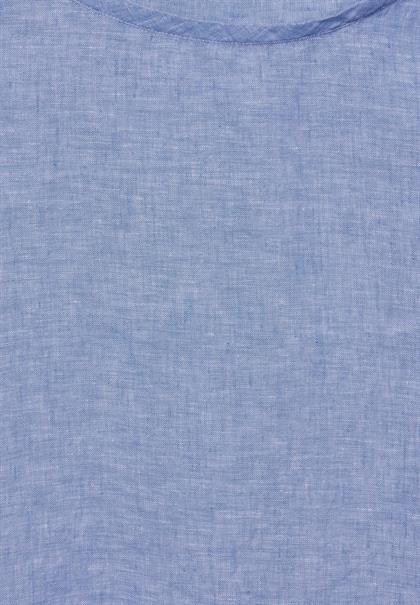 Chambray Bluse linen chambray blue