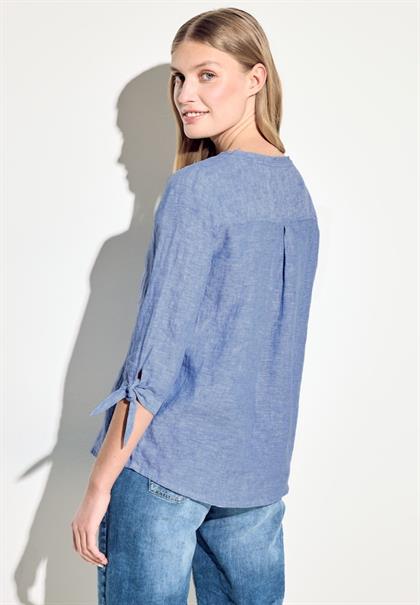 Chambray Bluse linen chambray blue