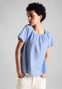 Chambray Bluse original blue