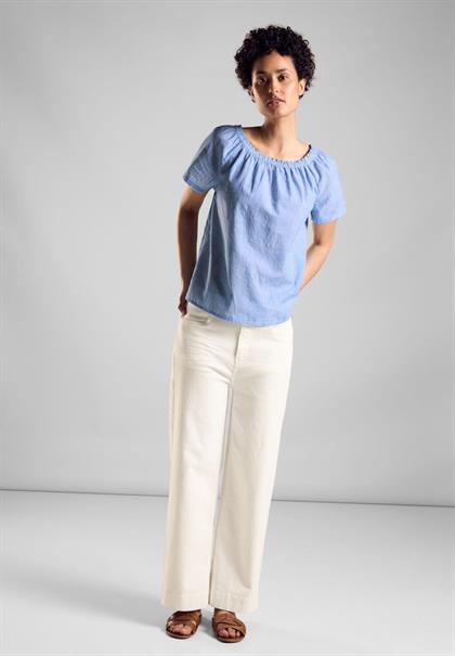 Chambray Bluse original blue