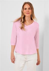 Chambrée V-Neck Bluse soft pink