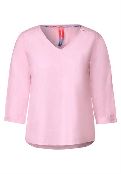 Chambrée V-Neck Bluse soft pink