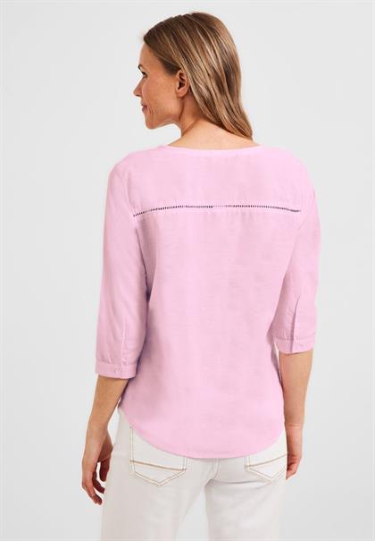 Chambrée V-Neck Bluse soft pink
