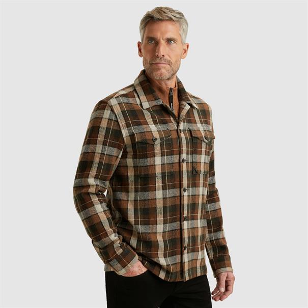 Check Matt Weave pecan brown