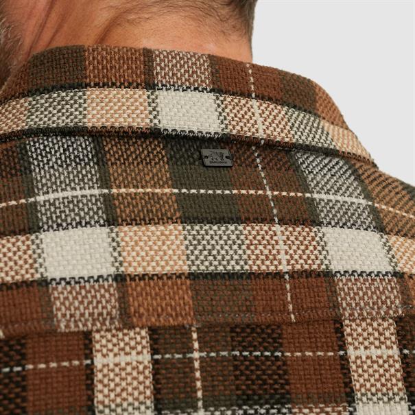 Check Matt Weave pecan brown