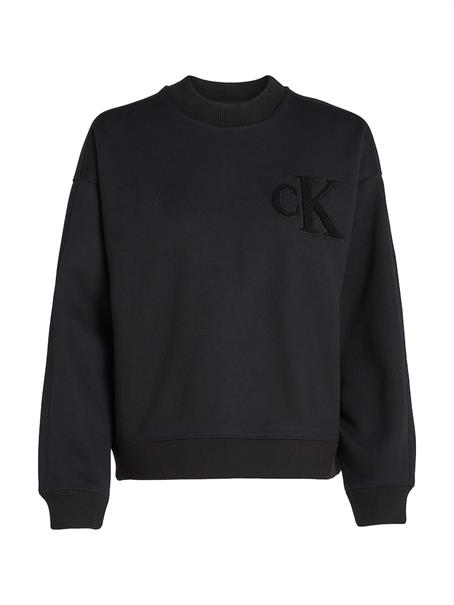 CHENILLE CK CREWNECK ck black